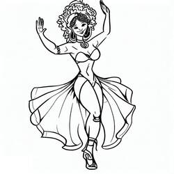 Brazilian Samba Dancer - Free printable coloring pages