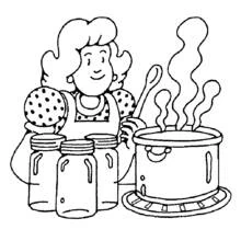 Cook - Free printable coloring pages