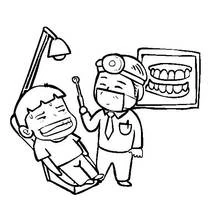 Dentist - Free printable coloring pages