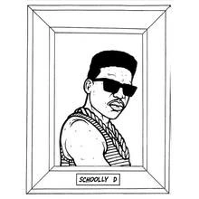 Portrait of a rapper in sunglasses with chain necklace coloring page