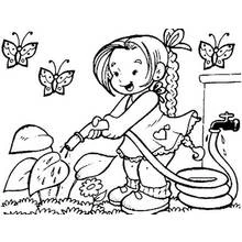 Gardener - Free printable coloring pages