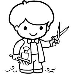 Hairdresser - Free printable coloring pages