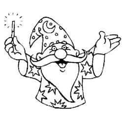 Magician - Free printable coloring pages
