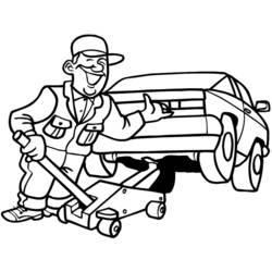 Mechanic - Free printable coloring pages