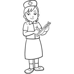 Nurse - Free printable coloring pages