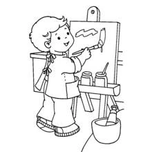 Painter - Free printable coloring pages