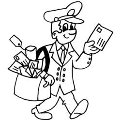 Postman - Free printable coloring pages