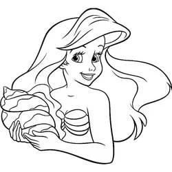 Ariel - Free printable coloring pages