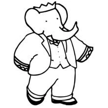 Babar - Free printable coloring pages