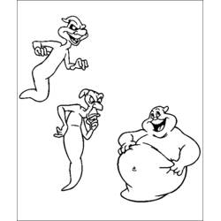 Casper's three ghostly uncles coloring page