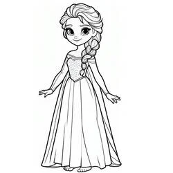 Elsa - Free printable coloring pages