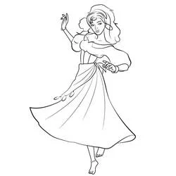 Esmeralda - Free printable coloring pages