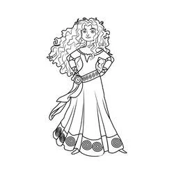 Merida (Brave) coloring page #182253 to print and color