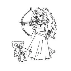 Merida (Brave) coloring page #182273 to print and color