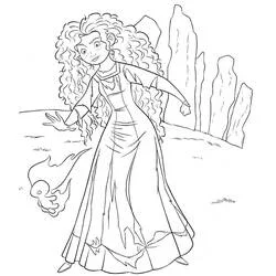 Merida (Brave) coloring page #182280 to print and color