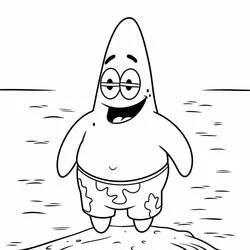 Patrick Star - Free printable coloring pages