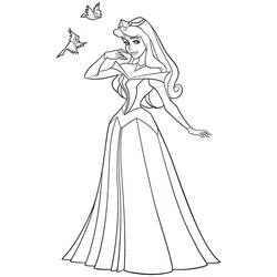 Princess Aurora - Free printable coloring pages