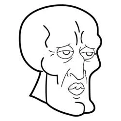 Squidward Tentacles - Free printable coloring pages