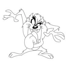 Taz - Free printable coloring pages