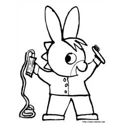 Trotro brushing his teeth coloring page