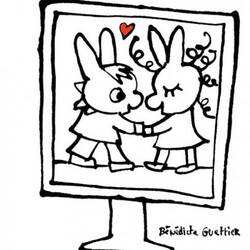 Trotro and Nana holding hands coloring page