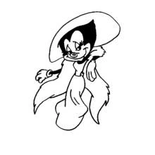 Animaniacs character with a big hat coloring page