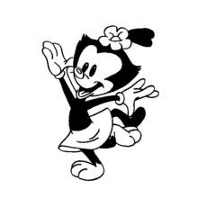Dot dancing with arms raised coloring page