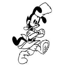 Yakko Warner walking with arms crossed coloring page