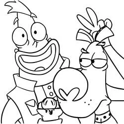 Corneil and Bernie - Free printable coloring pages