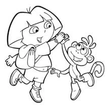 Dora the Explorer (Cartoons and Animated Shows) coloring page #29921, high quality printable line art