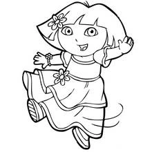 Free Dora the Explorer (Cartoons and Animated Shows) coloring sheet #29967 to download and print