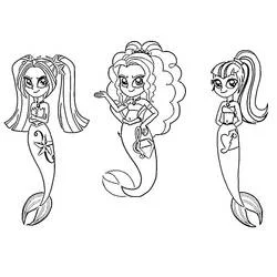 Equestria Girls - Free printable coloring pages