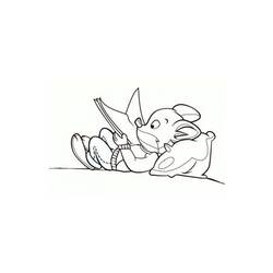 Benjamin Stilton reading a book coloring page
