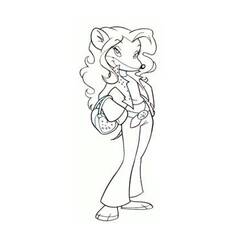 Geronimo Stilton female mouse character posing coloring page