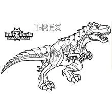 T-Rex Invizimal roaring coloring page