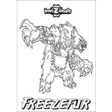 Freezefur the Invizimals creature coloring page