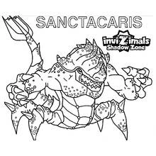 Sanctacaris from Invizimals in fighting pose coloring page