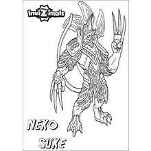 Neko Suke the Invizimals creature coloring page