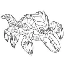 Invizimals crab-like creature with sharp claws coloring page
