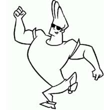 Johnny Bravo - Free printable coloring pages