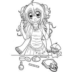 Kilari with makeup and accessories coloring page