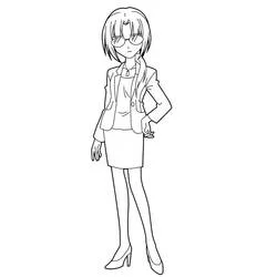 Kilari in stylish blazer and sunglasses coloring page