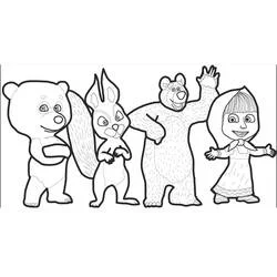 Free printable Masha and the Bear (Cartoons and Animated Shows) coloring page #215926
