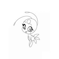 Tikki the little kwami floating coloring page
