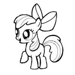 My Little Pony filly with a big bow coloring page