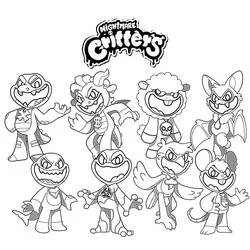 Nightmare Critters - Free printable coloring pages