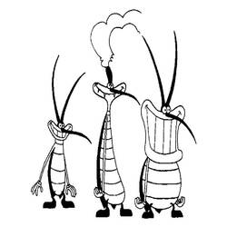 Oggy and the Cockroaches - Free printable coloring pages