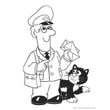 Postman Pat - Free printable coloring pages