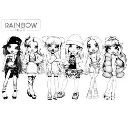 Rainbow High - Free printable coloring pages