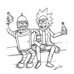 Rick and Morty - Free printable coloring pages